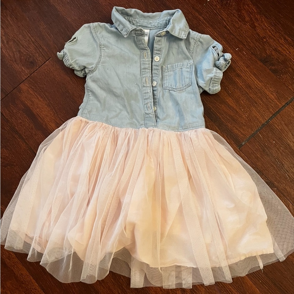 OshKosh B'gosh Light Blue and Pink Dress